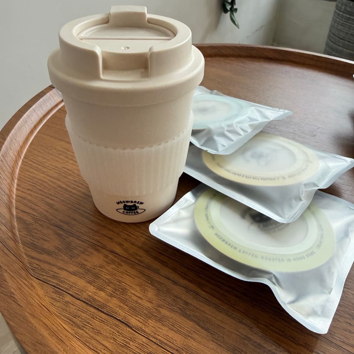 MeowBui 環保咖啡隨行杯 2.0 · 奶油色 · 隨行杯 + 1 包掛耳 圖片 3