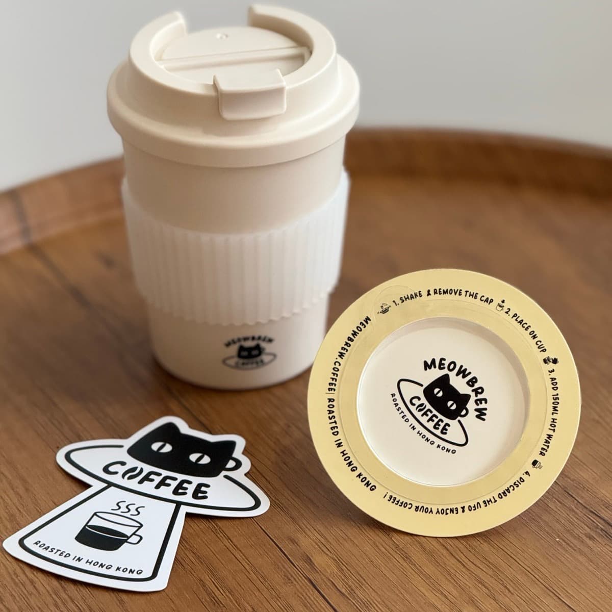 MeowBui 環保咖啡隨行杯 2.0 · 奶油色 · 隨行杯 + 1 包掛耳 圖片 2